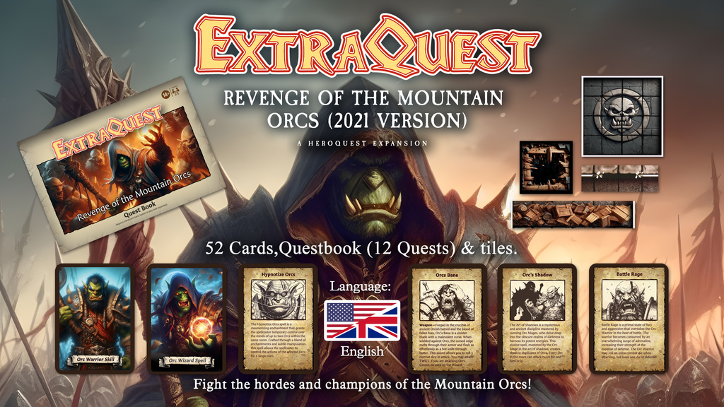 ExtraQuest Revenge of the Mountain Orcs Expansion **ENGLISH** (Heroquest 2021)