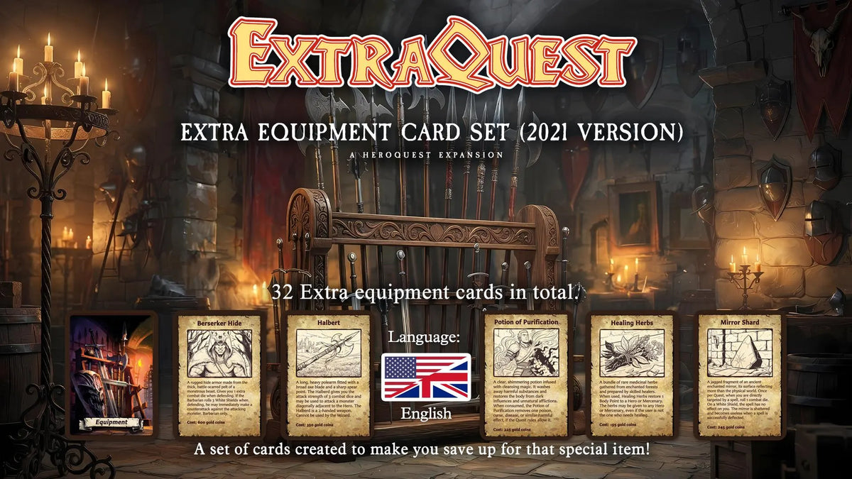 ExtraQuest Extra Equipment card set**ENGLISH ONLY** (Heroquest 2021 Edition)