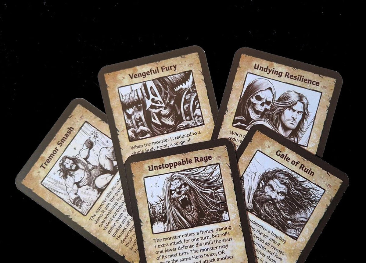 ExtraQuest Dread Abilities cards **ENGLISH ONLY** (Heroquest 2021 Edition)