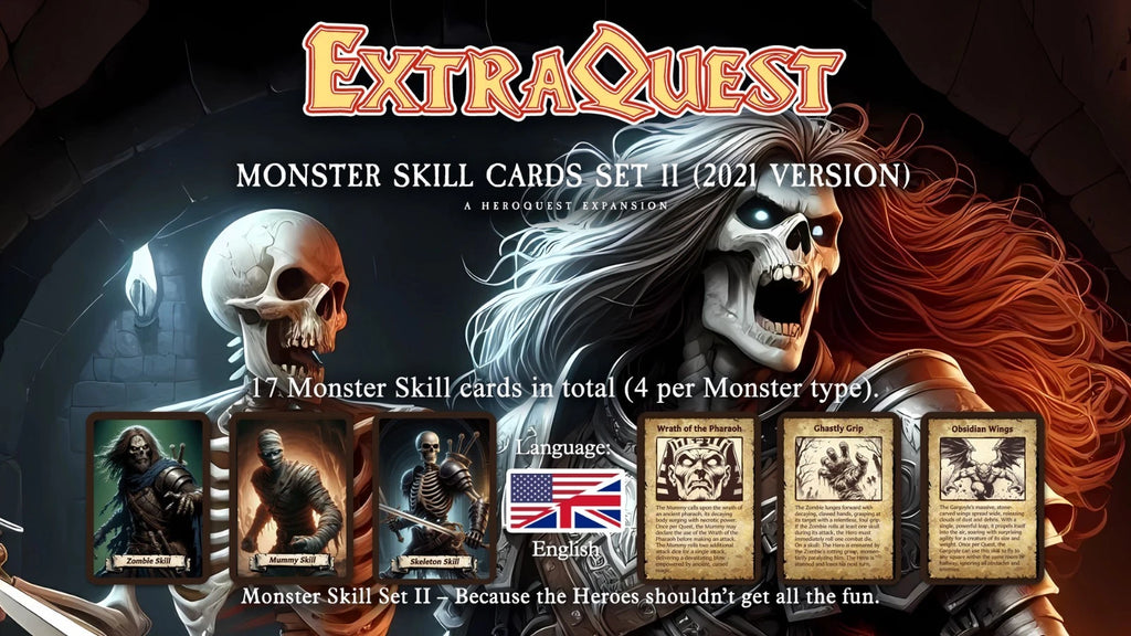 ExtraQuest Monster Skill cards Set II - Undead **ENGLISH ONLY** (Heroquest 2021 Edition)