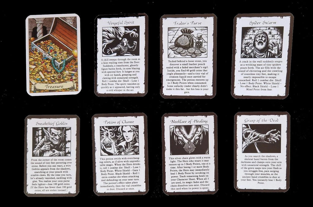 ExtraQuest Treasure Card Set **ENGLISH ONLY** (Heroquest 1989 Edition)