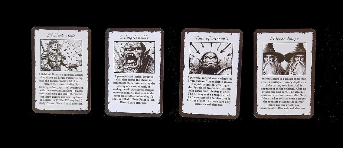 ExtraQuest Monster Skill cards Set I **ENGLISH ONLY** (Heroquest 1989 Edition)