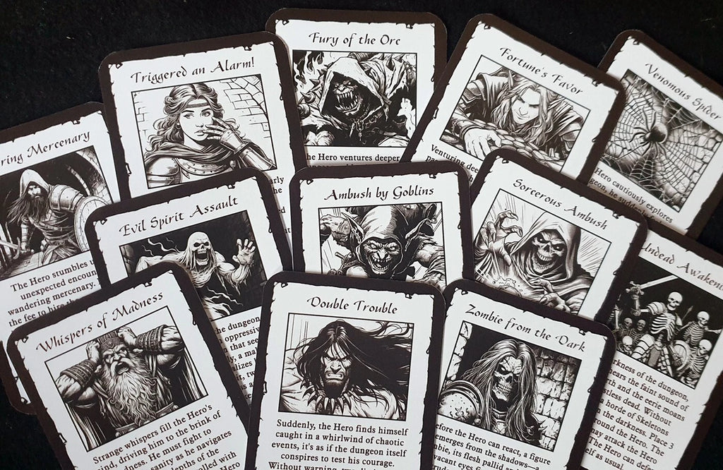 ExtraQuest Dungeon Event cards **ENGLISH ONLY** (Heroquest 1989- 1992 Edition)