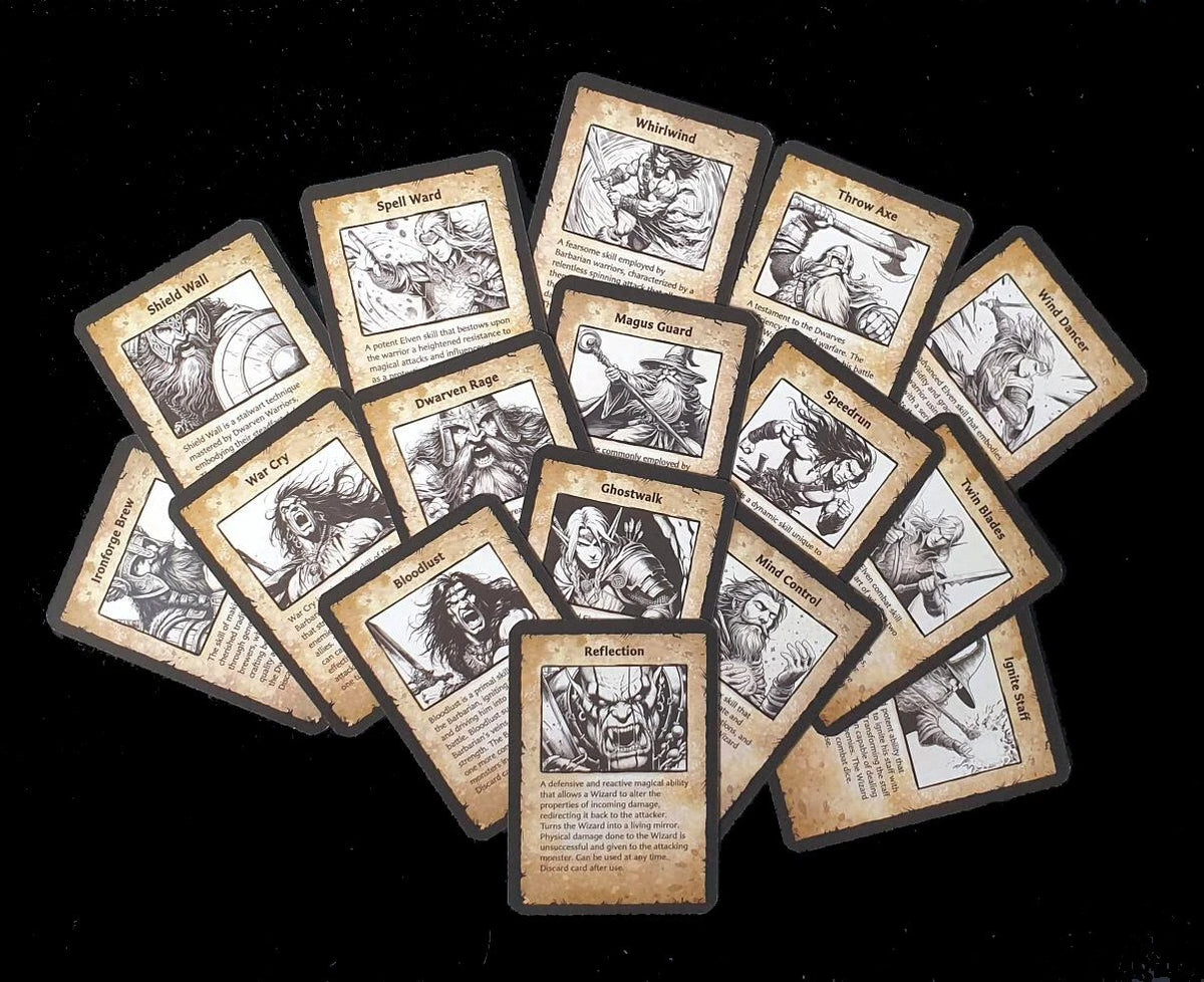 ExtraQuest Hero Skill cards Set 1 **ENGLISH ONLY** (Heroquest 2021 Edition)