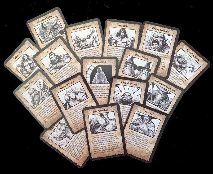 ExtraQuest Hero Skill cards Set 2 **ENGLISH ONLY** (Heroquest 2021 Edition)